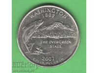 (¯`'•.¸ 25 cents 2007 D USA (Washington) ¸.•'´¯)