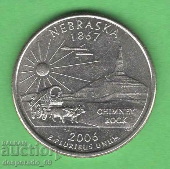 (¯`'•.¸   25 цента 2006 P  САЩ (Nebraska)  ¸.•'´¯)