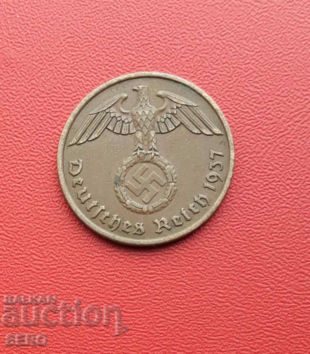 Germania- III Reich-2 Pfennig 1937 A-Berlin