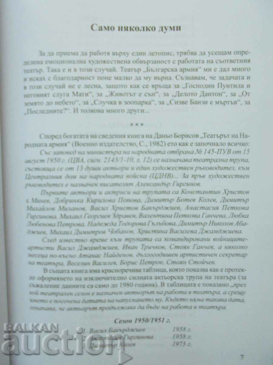 Bulgarian Army Theater - Nikola Vandov 2020 with price 50.00 BGN | € 25.56 Bulgarian Army Theater - Nikola Vandov 2020 with price 50.00 BGN | € 25.56