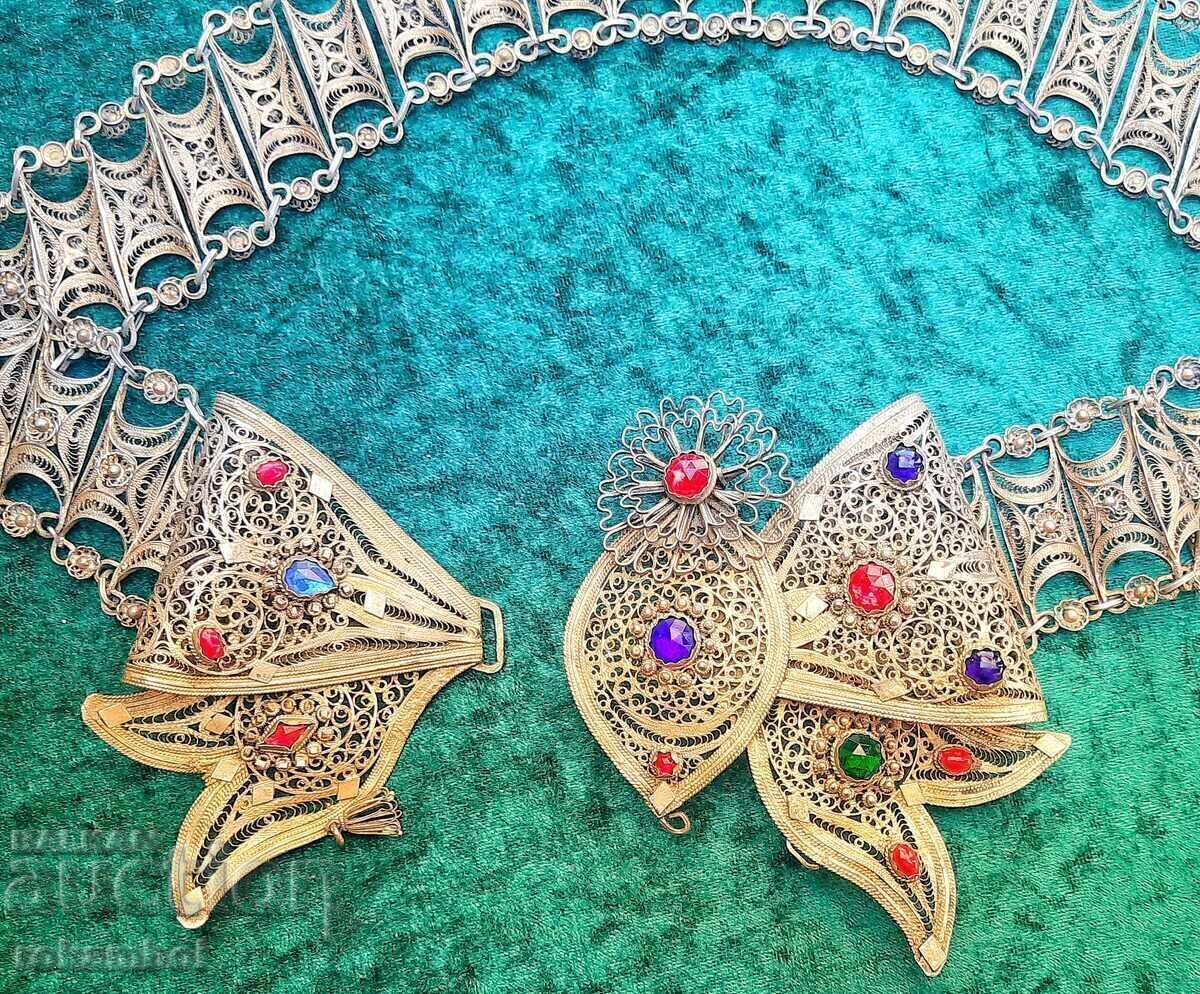 Paft de argint renascentist, filigran, aurire cu mercur - 6