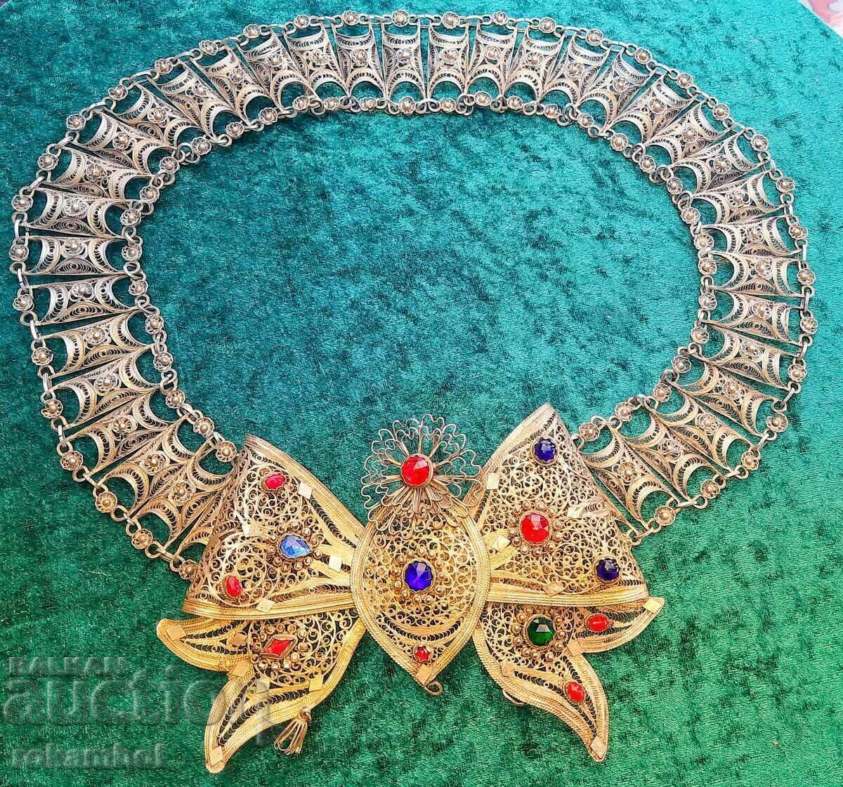 Αναγεννησιακά ασημένια πλακίδια, φιλιγκράν, επιχρύσωση υδραργύρου Αναγεννησιακά ασημένια πλακίδια, φιλιγκράν, επιχρύσωση υδραργύρου