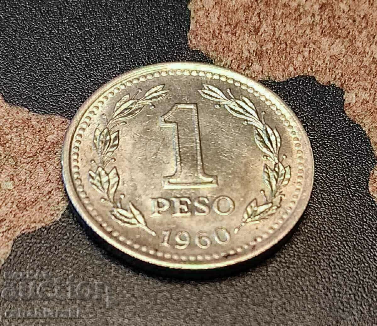 Coin Argentina 1 peso, 1960