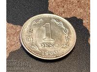 Coin Argentina 1 peso, 1960