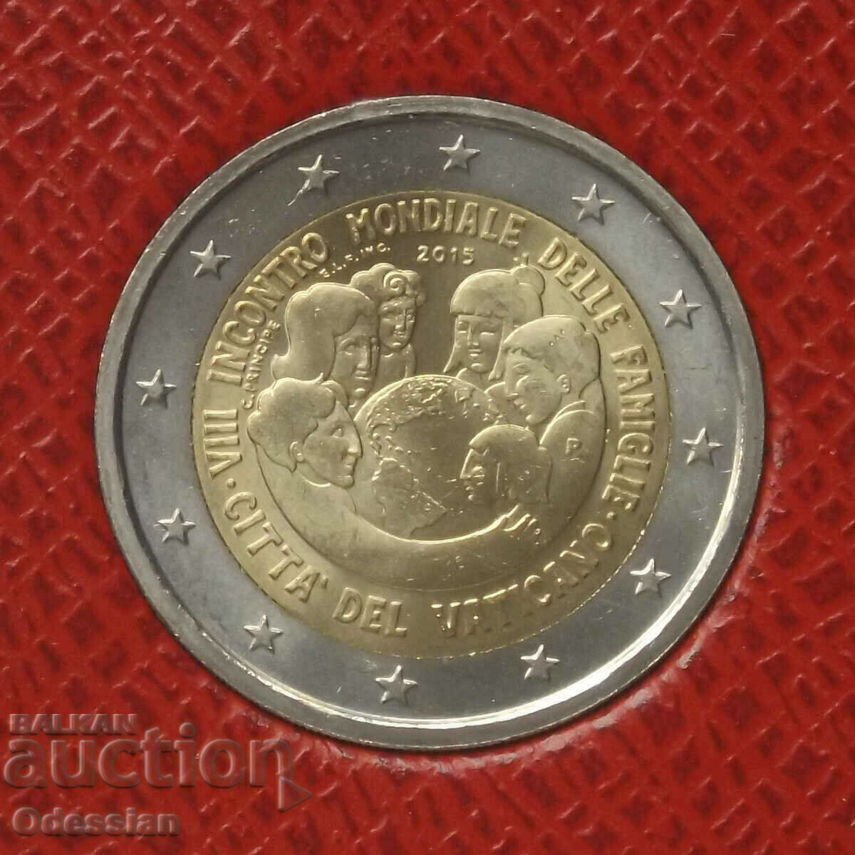 Vatican City • 2 Euro • VIII World Meeting of Families • 2015 with price 79.99 BGN | € 40.90 Vatican City • 2 Euro • VIII World Meeting of Families • 2015 with price 79.99 BGN | € 40.90