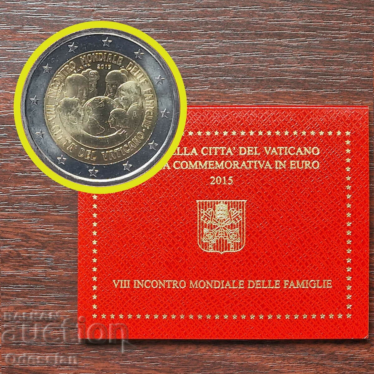 Vatican City • VIII World Meeting of Families • 2015 • 2 euros