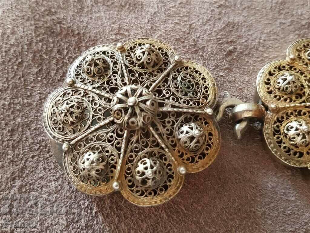 Renaissance SILVER filigree with gilding Panagyurska pafta - 5 Renaissance SILVER filigree with gilding Panagyurska pafta - 5