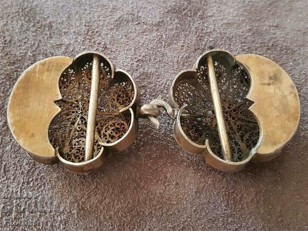 Възрожденска СРЕБЪРНА филигран с позлата Панагюрска пафта - 6 Възрожденска СРЕБЪРНА филигран с позлата Панагюрска пафта - 6