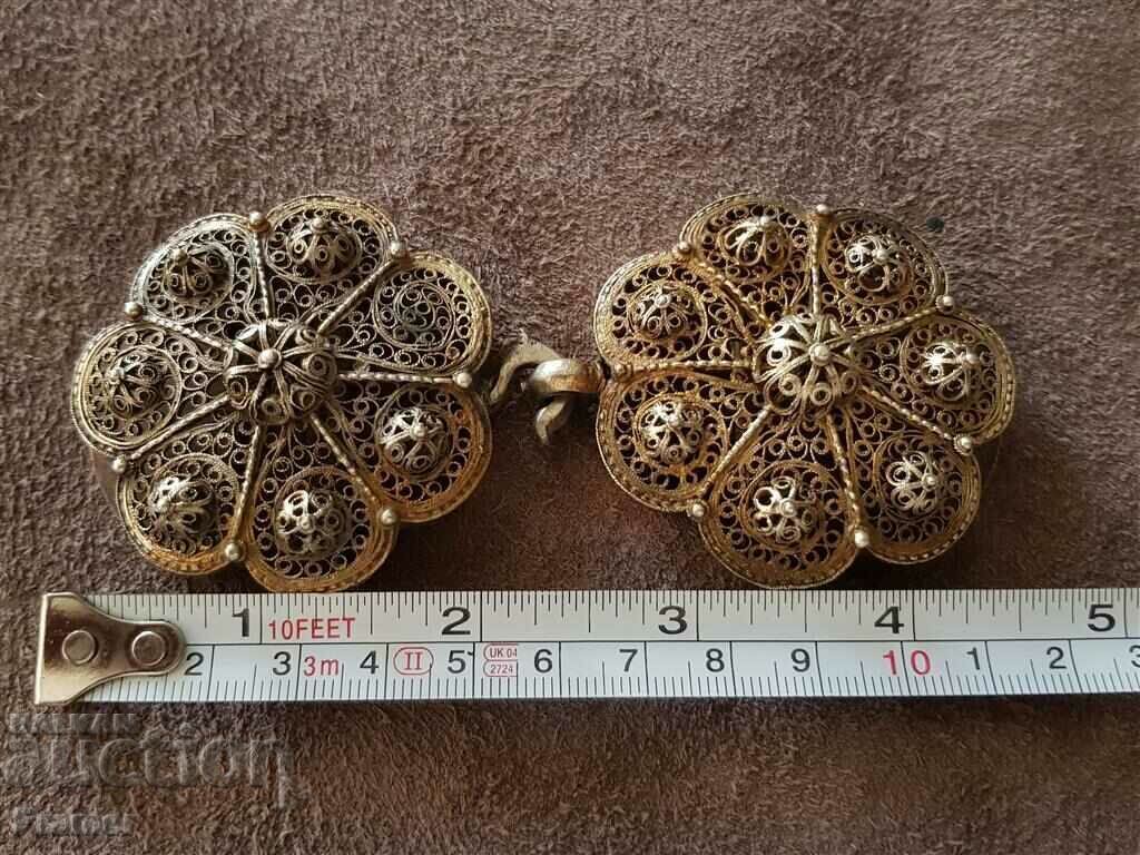 Renaissance SILVER filigree with gilding Panagyurska pafta - 7 Renaissance SILVER filigree with gilding Panagyurska pafta - 7