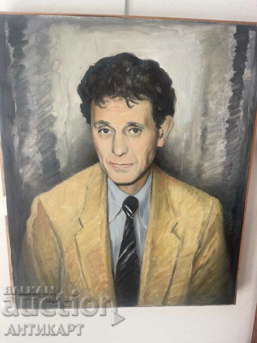 Portrait by Ivan D. Hristov oil. signature paints 50/63cm 1994