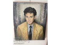 Portrait by Ivan D. Hristov oil. signature paints 50/63cm 1994