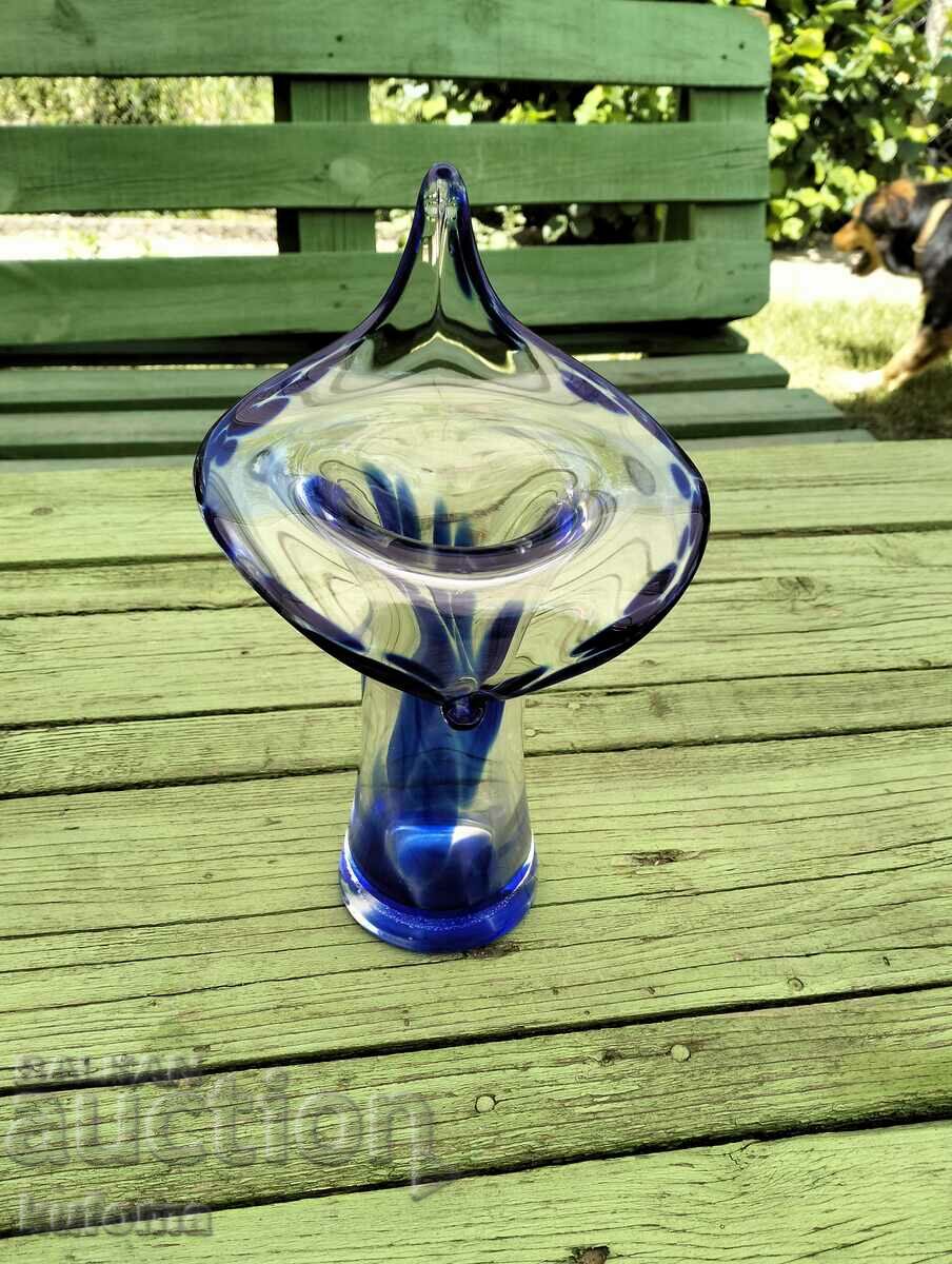 Art deco crystal vase