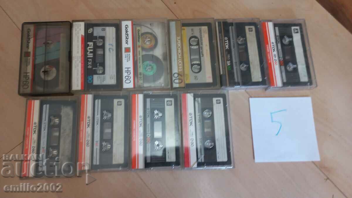 Audio cassettes 10pcs 05 with price 9.00 BGN | € 4.60 Audio cassettes 10pcs 05 with price 9.00 BGN | € 4.60