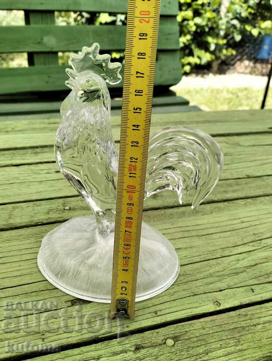 Auction  Crystal Rooster Figure