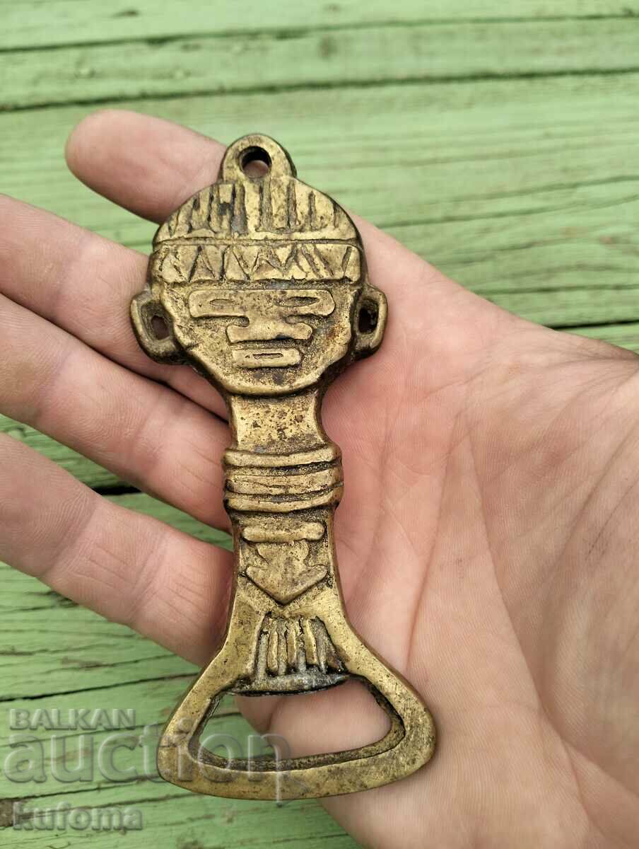 Auction Old bronze bottle opener Auction Old bronze bottle opener