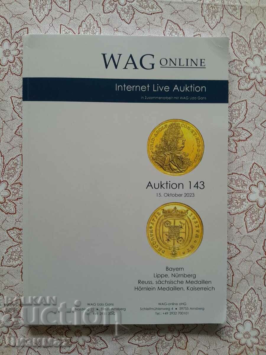 WAG online: Licitatie 143 / 13.10.2023