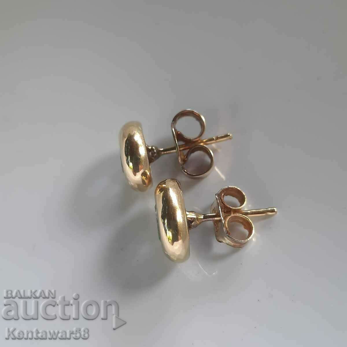 Gold earrings 14 kt. 1.95 gr.