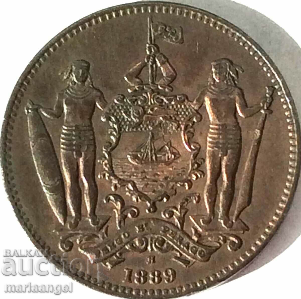 Borneo britanic 1 cent 1889
