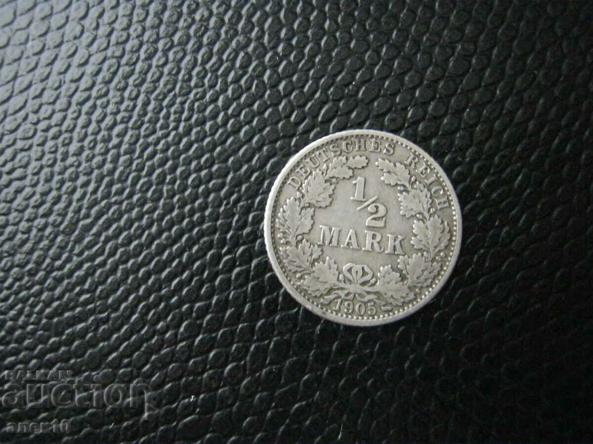 Germany 1/2 mark 1905