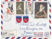 Traveled envelope from France