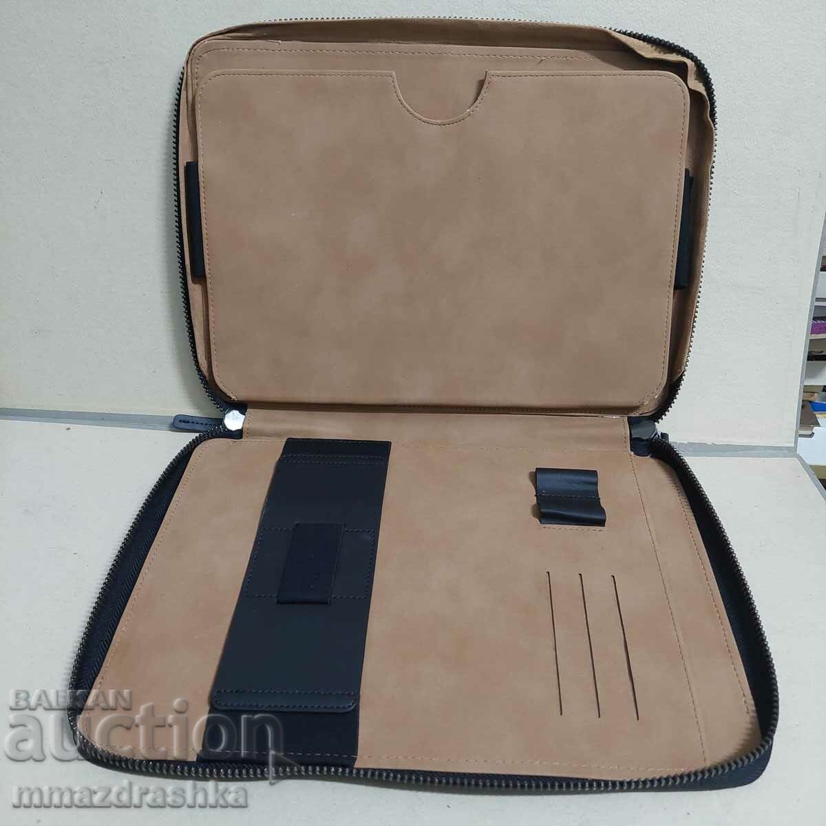 Τσάντα laptop HP, δερμάτινη, organizer