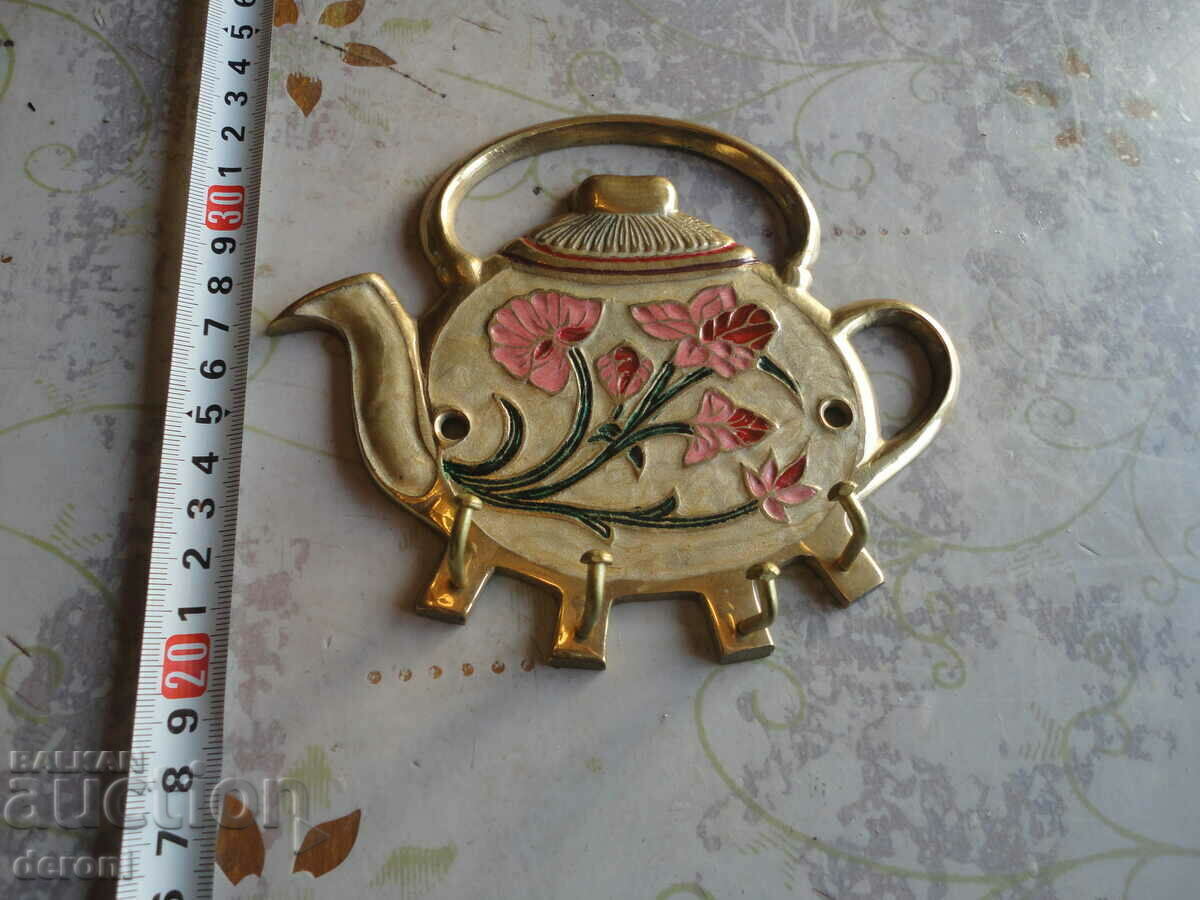 Unique bronze key holder with enamel with price 80.00 BGN | € 40.90