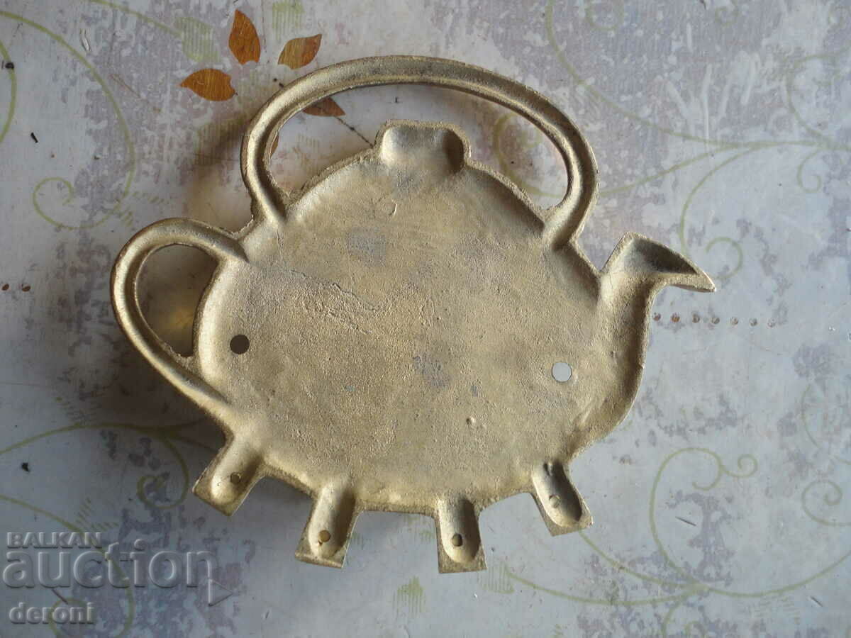 Unique bronze key holder with enamel - 5