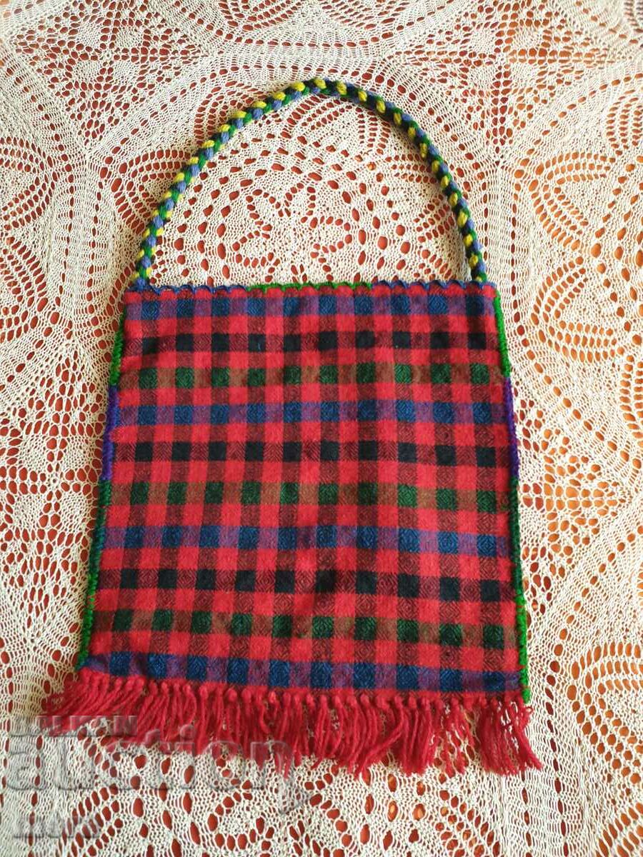 Auction Authentic shepherd's bag with appliqué Auction Authentic shepherd's bag with appliqué