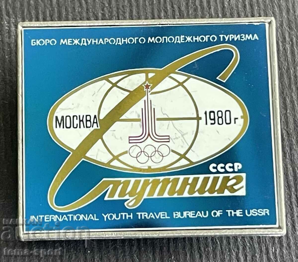 580 URSS insigna olimpică Jocurile Olimpice de la Moscova 1980. Satelit