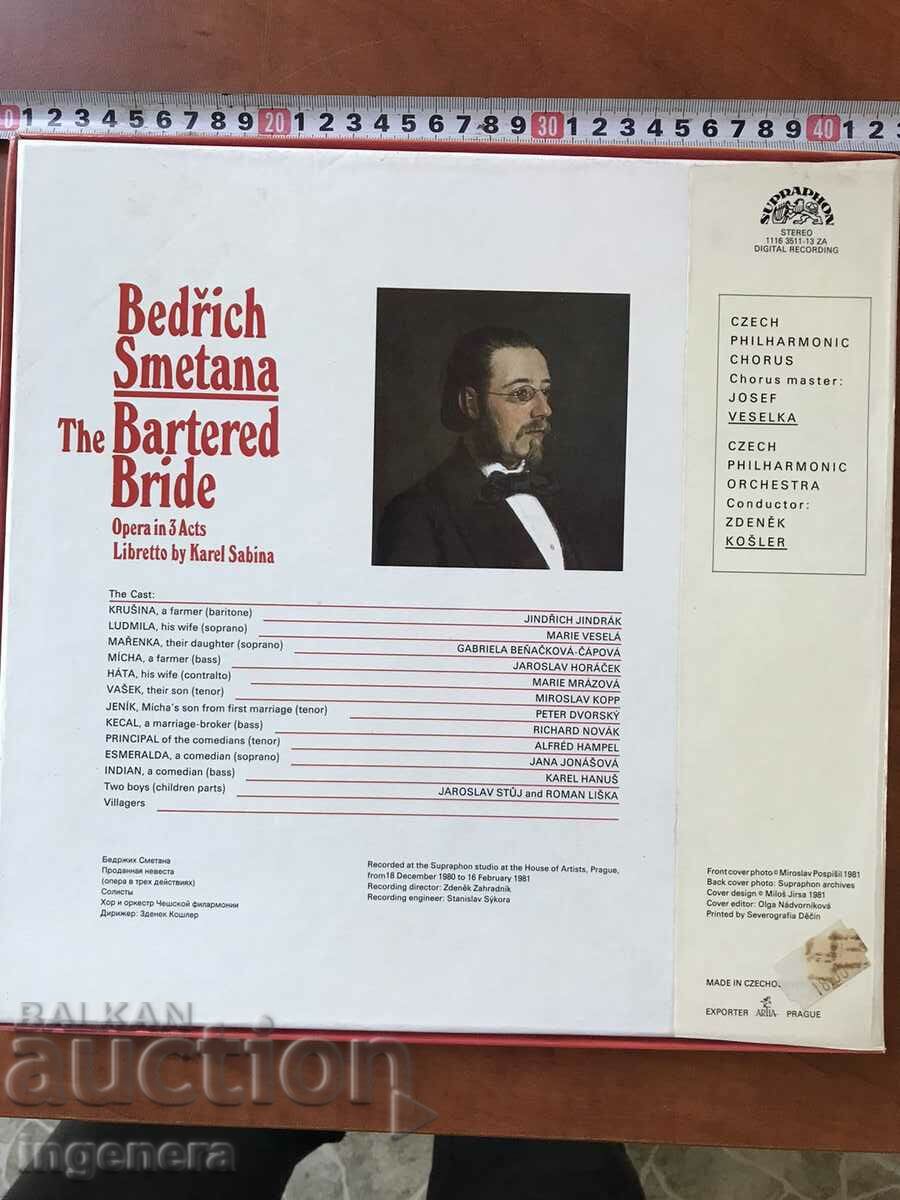 RECORD GRAMOPHONE - LARGE-3 PIECES-OPERA IN 3 ACTS - 5 RECORD GRAMOPHONE - LARGE-3 PIECES-OPERA IN 3 ACTS - 5