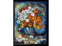 Denitsa Garelova oil/canvas "Flowers for her" 30/40