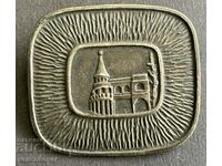 37446 Hungary Badge Brooch Budapest Fishermen's Towers 1960s