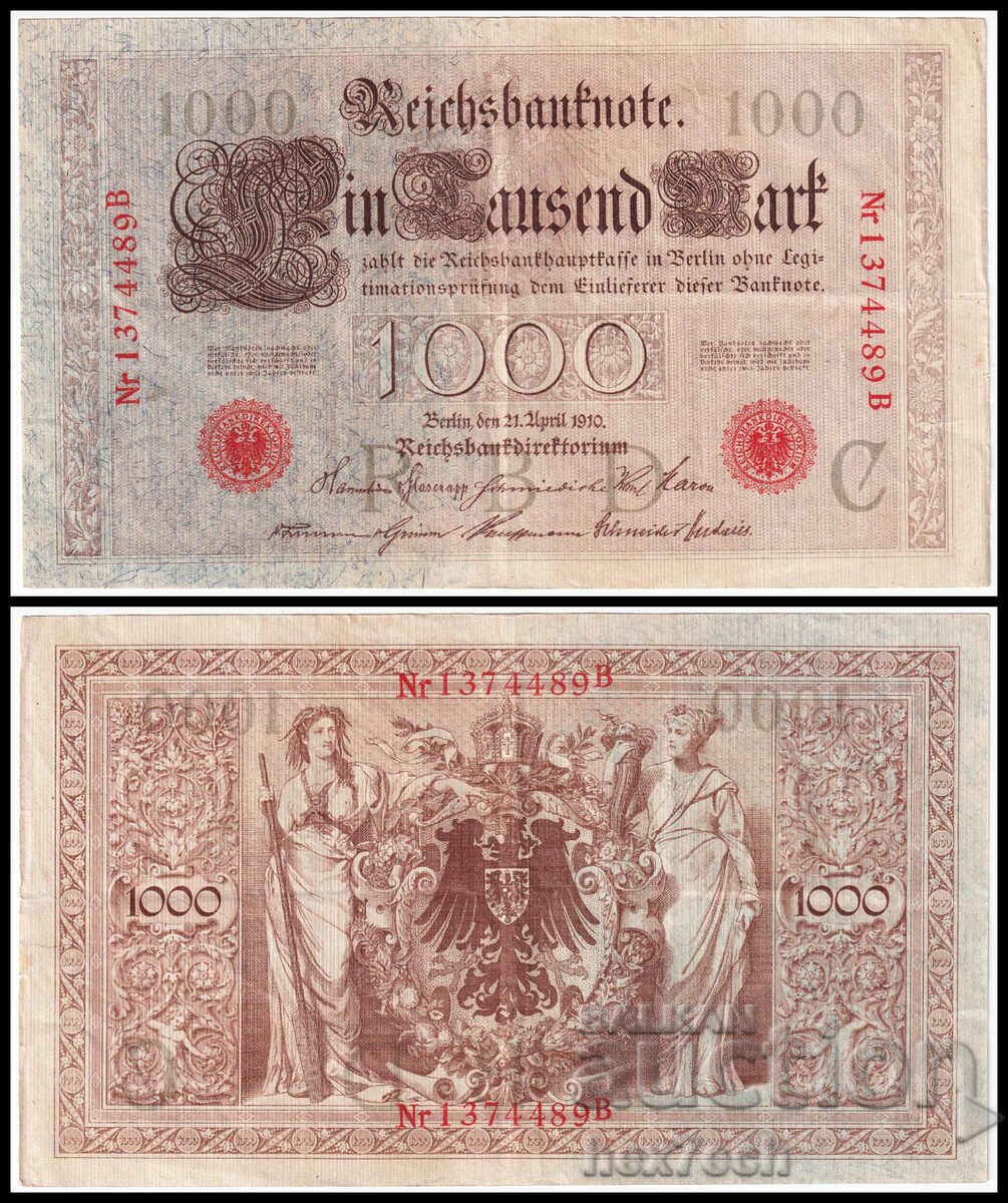 ❤️ ⭐ Германия 1910 1000 марки ⭐ ❤️