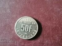 Luxembourg 50 francs 1989