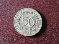1920 έτος 50 pfennig D Αλουμίνιο