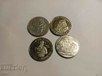 Юбилейни монети 1 лев и 2 лева - 4 броя . Монета