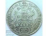 20 кройцера 1781 Австрия Йозеф II сребро - рядка