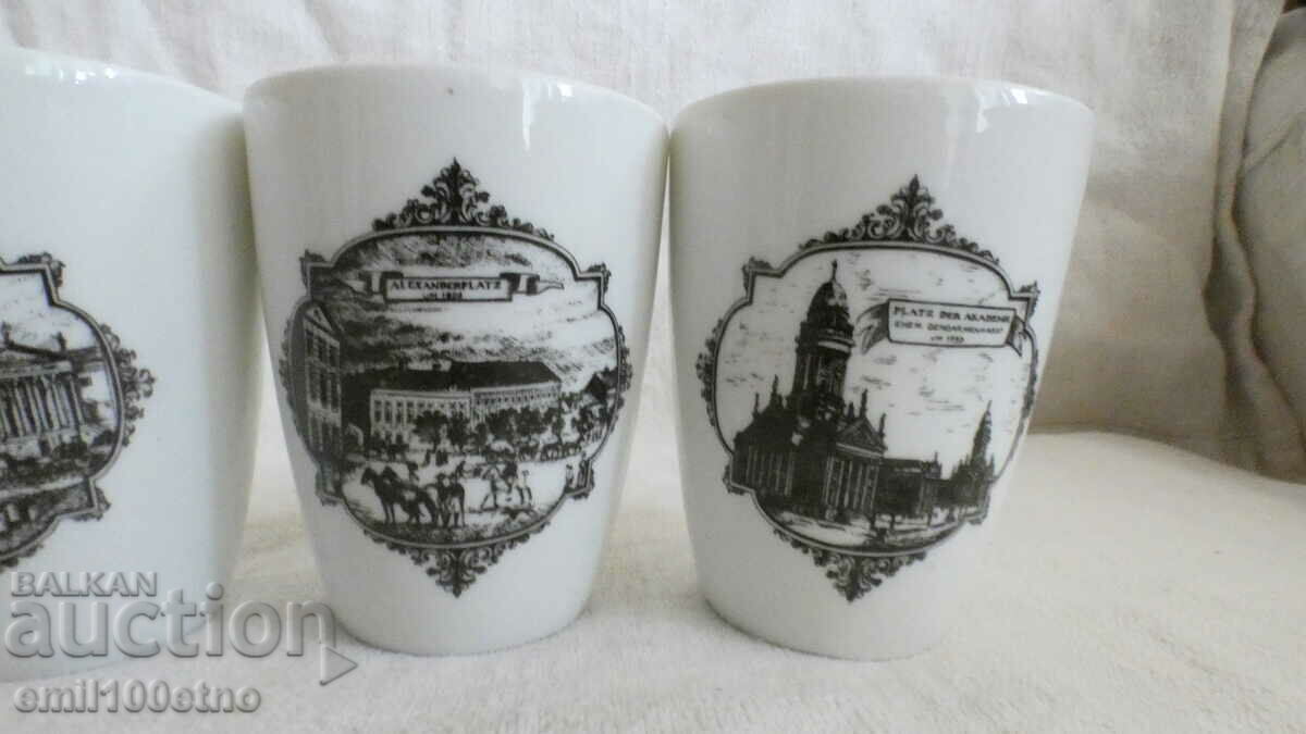 Auction 4 cups Berlin Germany porcelain Wallendorf 1764 Auction 4 cups Berlin Germany porcelain Wallendorf 1764