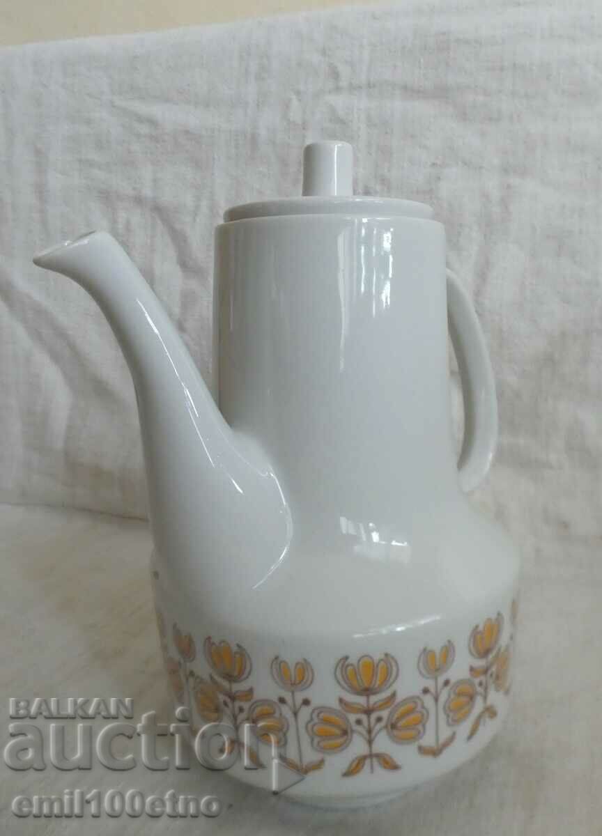 Auction  Teapot - jug old Bulgarian porcelain Djanko Stefanov Razgrad