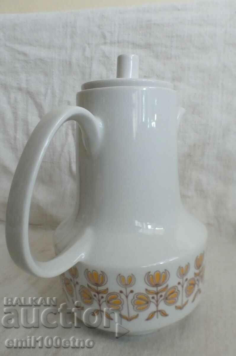 Teapot - jug old Bulgarian porcelain Djanko Stefanov Razgrad - 5