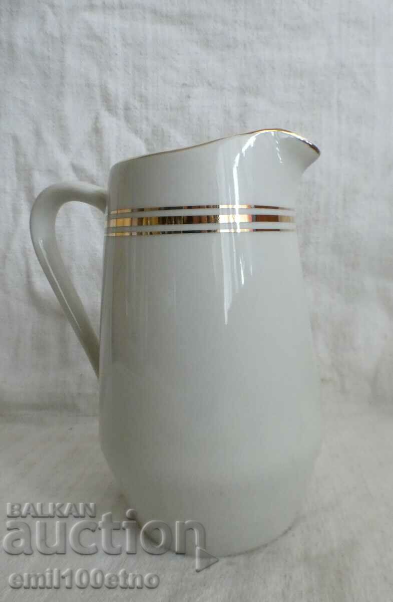 Jug old Bulgarian porcelain with price 7.00 BGN | € 3.58 Jug old Bulgarian porcelain with price 7.00 BGN | € 3.58