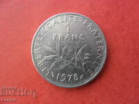 1 франк 1978 г. Франция