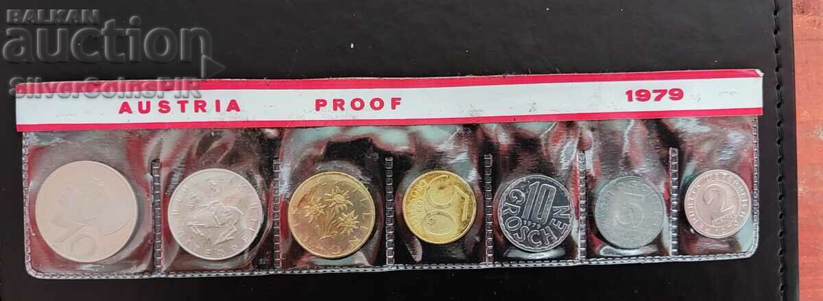 Proof Set Exchange Monede 1979 Austria