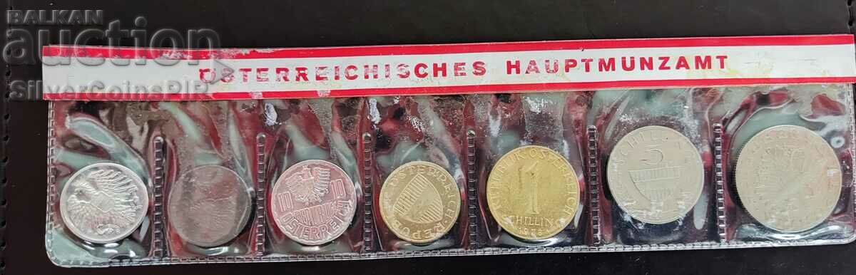 Proof Set Exchange Coins 1978 Austria