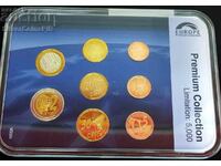 Пробен Премиум Сет Евро Монети 2014 Латвия