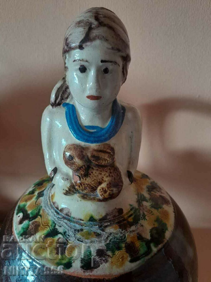 Old Rare Ritual Pitcher - Girl with Rabbit with price 550.00 BGN | € 281.21
