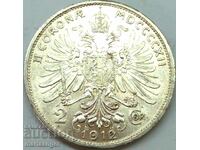 2 coroane 1912 Austria Patina argint