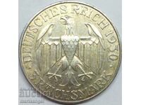 3 Timbre 1930 A German Zeppelin 3 Reich Gold PATINA