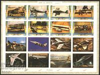 Чисти марки в малък лист Авиация Самолети 1972  Ум ал-Куейн