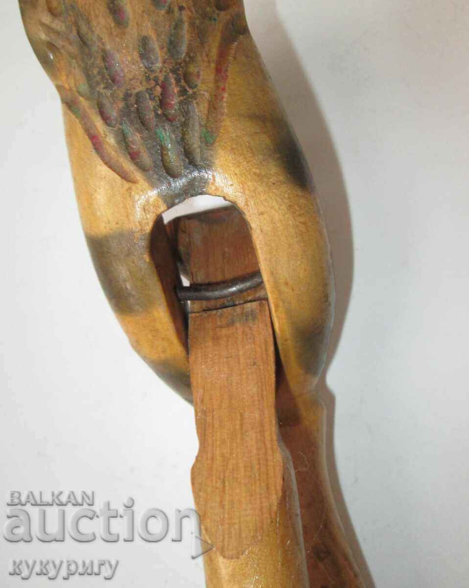 Auction  Old ethnic folklore - wooden nutcracker devil figure